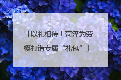 以礼相待！菏泽为劳模打造专属“礼包”
