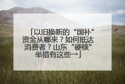 以旧换新的“国补”资金从哪来？如何抵达消费者？山东“硬核”举措有这些→