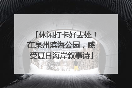 休闲打卡好去处！在泉州滨海公园，感受夏日海岸叙事诗