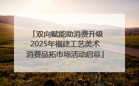 双向赋能助消费升级 2025年福建工艺美术消费品拓市场活动启幕