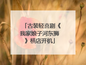 古装轻喜剧《我家娘子河东狮》横店开机
