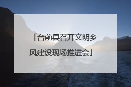 台前县召开文明乡风建设现场推进会