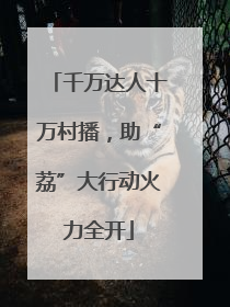 千万达人十万村播，助“荔”大行动火力全开