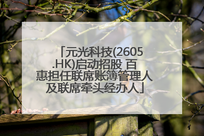 元光科技(2605.HK)启动招股 百惠担任联席账簿管理人及联席牵头经办人