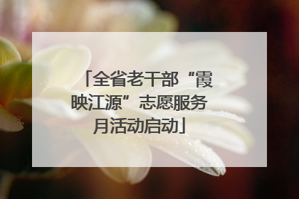 全省老干部“霞映江源”志愿服务月活动启动