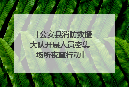 公安县消防救援大队开展人员密集场所夜查行动