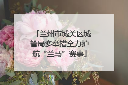兰州市城关区城管局多举措全力护航“兰马”赛事