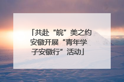 共赴“皖”美之约 安徽开展“青年学子安徽行”活动