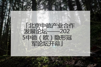 北京中德产业合作发展论坛——2025中德（欧）隐形冠军论坛开幕