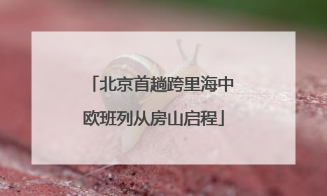 北京首趟跨里海中欧班列从房山启程