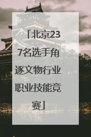 北京237名选手角逐文物行业职业技能竞赛