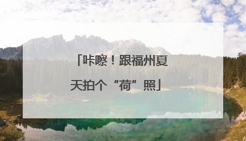 咔嚓！跟福州夏天拍个“荷”照