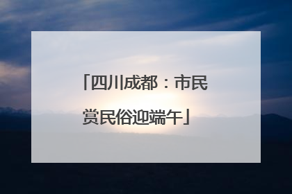 四川成都：市民赏民俗迎端午