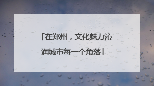 在郑州，文化魅力沁润城市每一个角落