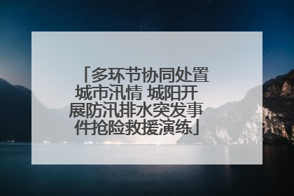 多环节协同处置城市汛情 城阳开展防汛排水突发事件抢险救援演练