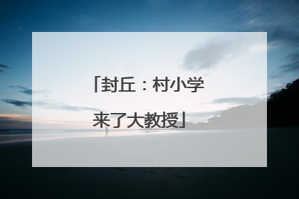 封丘：村小学来了大教授