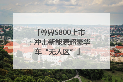 尊界S800上市：冲击新能源超豪华车“无人区”