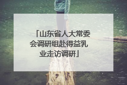 山东省人大常委会调研组赴得益乳业走访调研