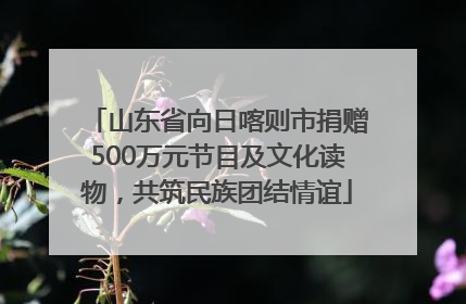 山东省向日喀则市捐赠500万元节目及文化读物，共筑民族团结情谊