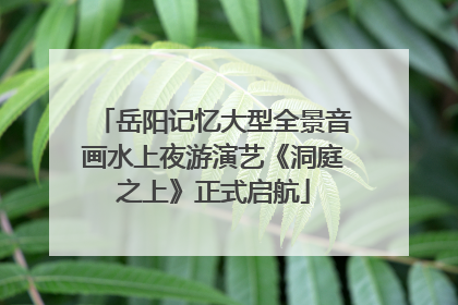 岳阳记忆大型全景音画水上夜游演艺《洞庭之上》正式启航