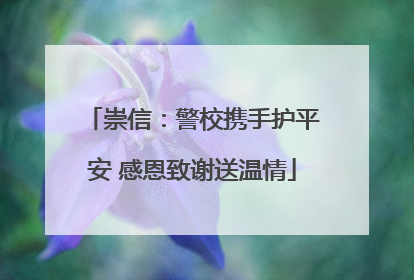 崇信：警校携手护平安 感恩致谢送温情