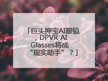 巨头押宝AI眼镜，DPVR AI Glasses将成“现实助手”？