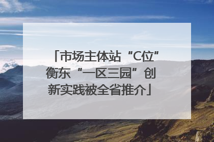 市场主体站“C位” 衡东“一区三园”创新实践被全省推介