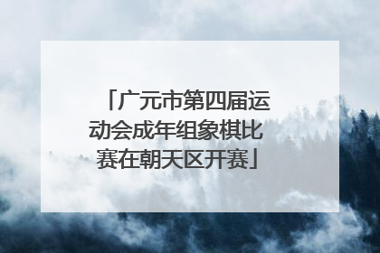 广元市第四届运动会成年组象棋比赛在朝天区开赛