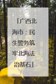 广西北海市：民生警务筑牢北海法治基石