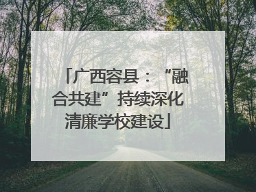 广西容县：“融合共建”持续深化清廉学校建设