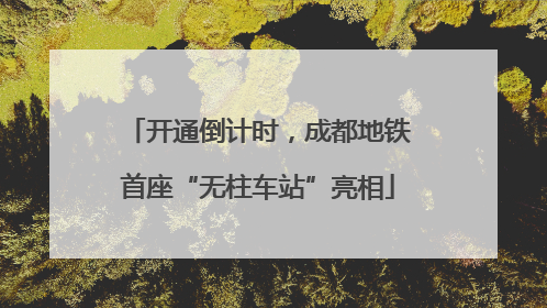 开通倒计时，成都地铁首座“无柱车站”亮相