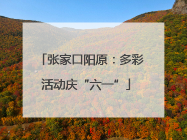 张家口阳原：多彩活动庆“六一”