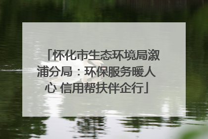 怀化市生态环境局溆浦分局：环保服务暖人心 信用帮扶伴企行