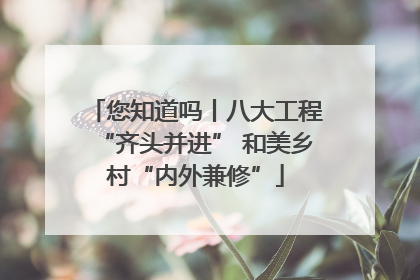 您知道吗丨八大工程“齐头并进” 和美乡村“内外兼修”