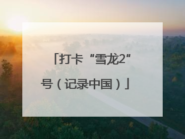 打卡“雪龙2”号（记录中国）