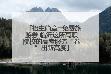 招生简章=免费旅游券 临沂这所高职院校的高考服务“卷”出新高度