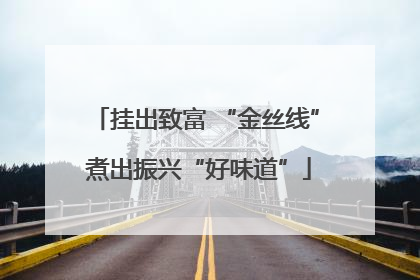 挂出致富 “金丝线” 煮出振兴“好味道”