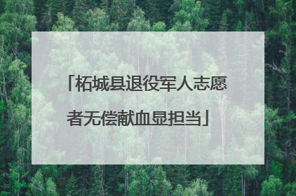 柘城县退役军人志愿者无偿献血显担当