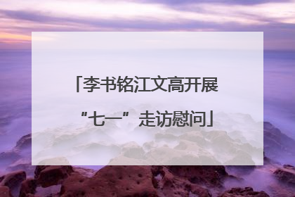 李书铭江文高开展“七一”走访慰问