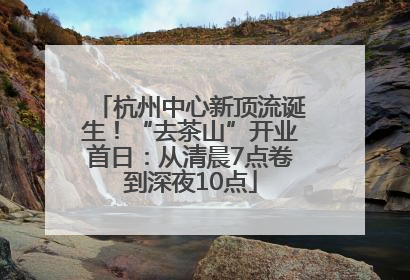 杭州中心新顶流诞生！“去茶山”开业首日：从清晨7点卷到深夜10点
