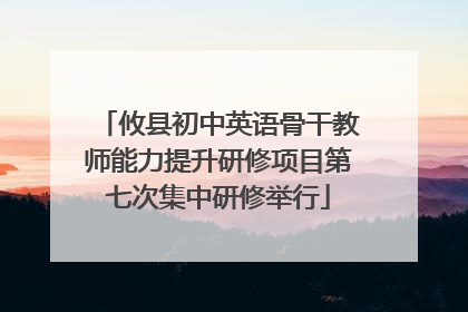 攸县初中英语骨干教师能力提升研修项目第七次集中研修举行