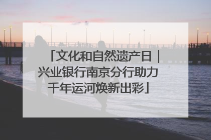 文化和自然遗产日｜兴业银行南京分行助力千年运河焕新出彩