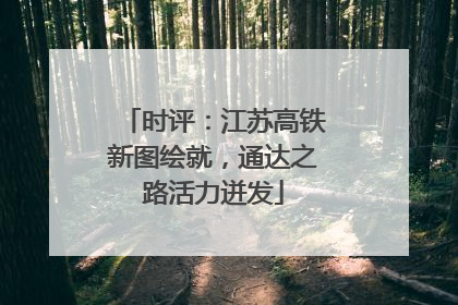 时评：江苏高铁新图绘就，通达之路活力迸发