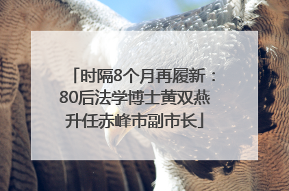 时隔8个月再履新：80后法学博士黄双燕升任赤峰市副市长