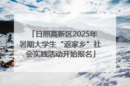 日照高新区2025年暑期大学生“返家乡”社会实践活动开始报名