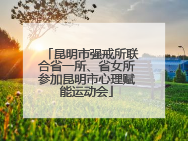 昆明市强戒所联合省一所、省女所参加昆明市心理赋能运动会