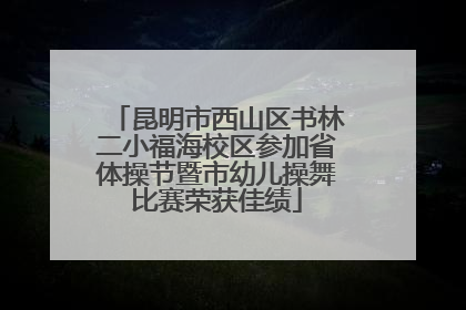 昆明市西山区书林二小福海校区参加省体操节暨市幼儿操舞比赛荣获佳绩