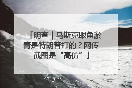 明查｜马斯克眼角淤青是特朗普打的？网传截图是“高仿”