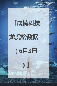 晟楠科技龙虎榜数据（6月3日）