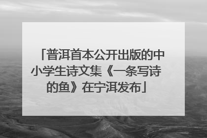 普洱首本公开出版的中小学生诗文集《一条写诗的鱼》在宁洱发布